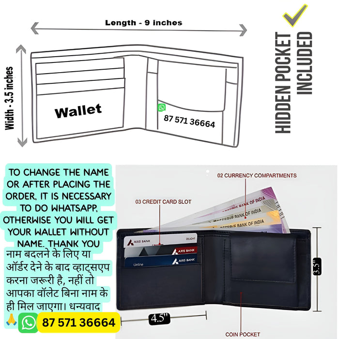 Customized Forest  Wallet For Men with Free Charm