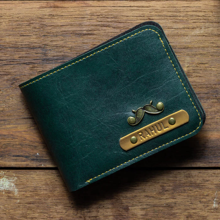 Customized Tan Wallet For Men with Free Charm